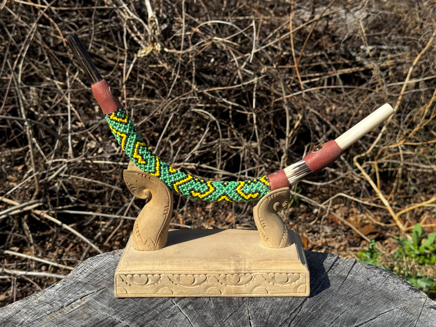 XL Shapibo Beaded Peruvian Tepi hapé applicator