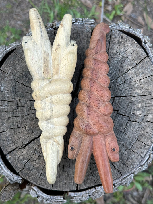 Caduceus Snake Kuripe (self applicator for hapé/rapé snuff)