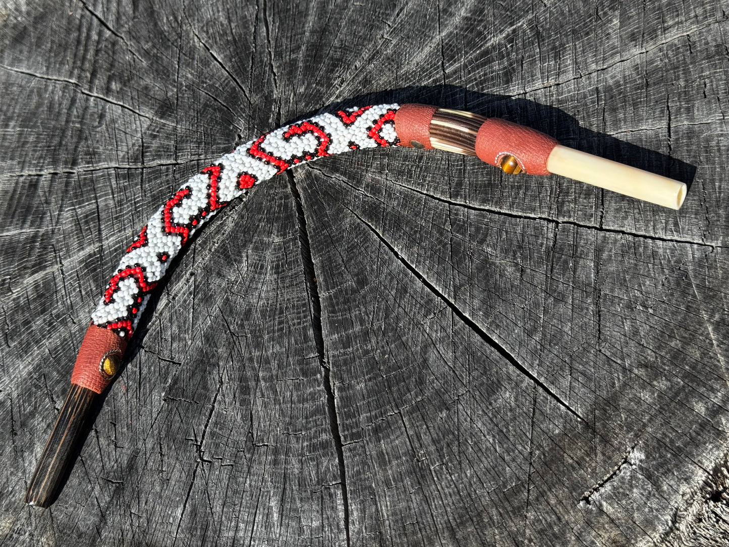 XL Shapibo Beaded Peruvian Tepi hapé applicator