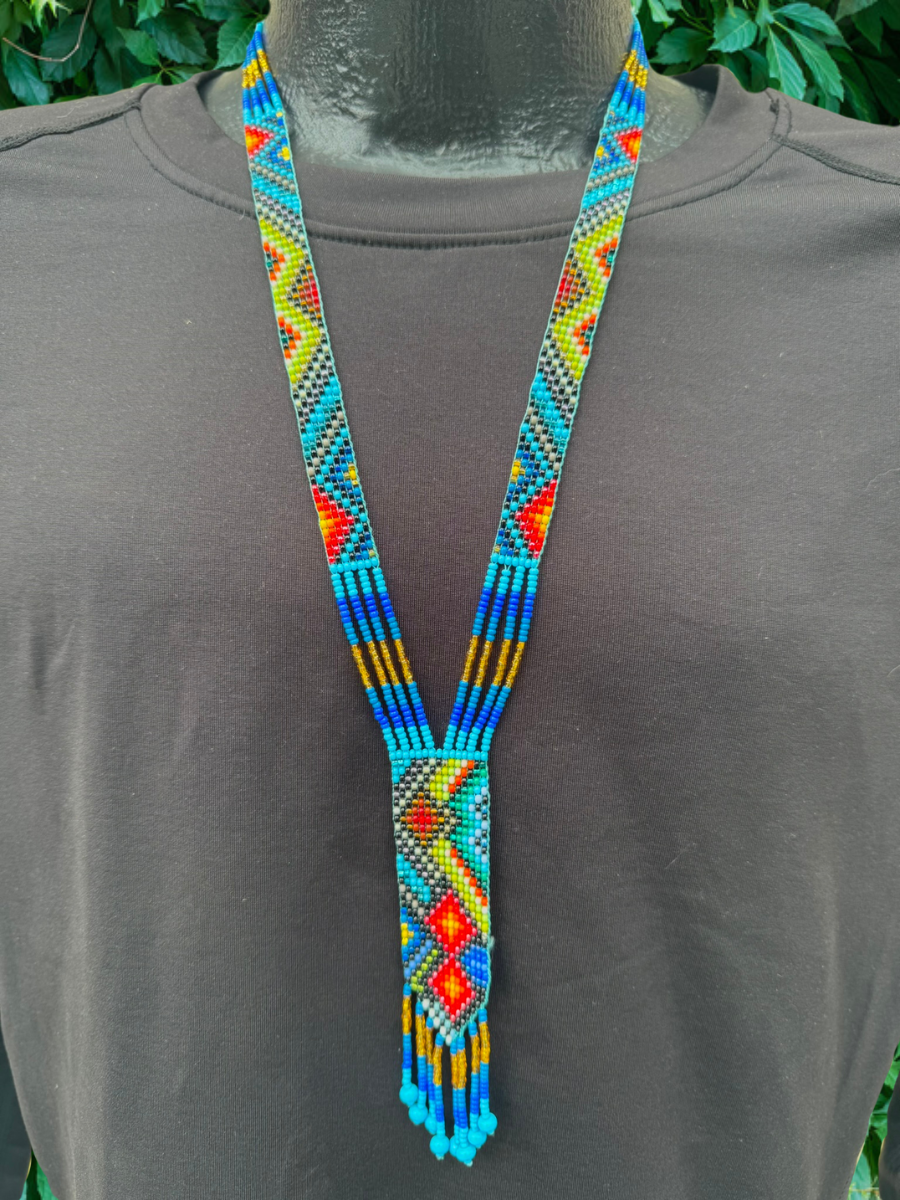 Colombian Beaded Necklaces - 1" wide
