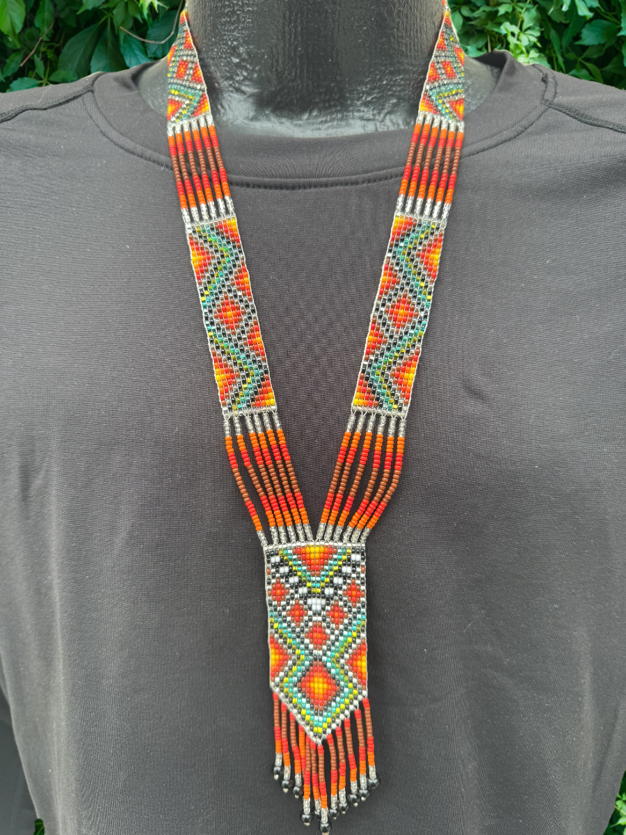 Colombian Beaded Necklaces - 1.5" wide