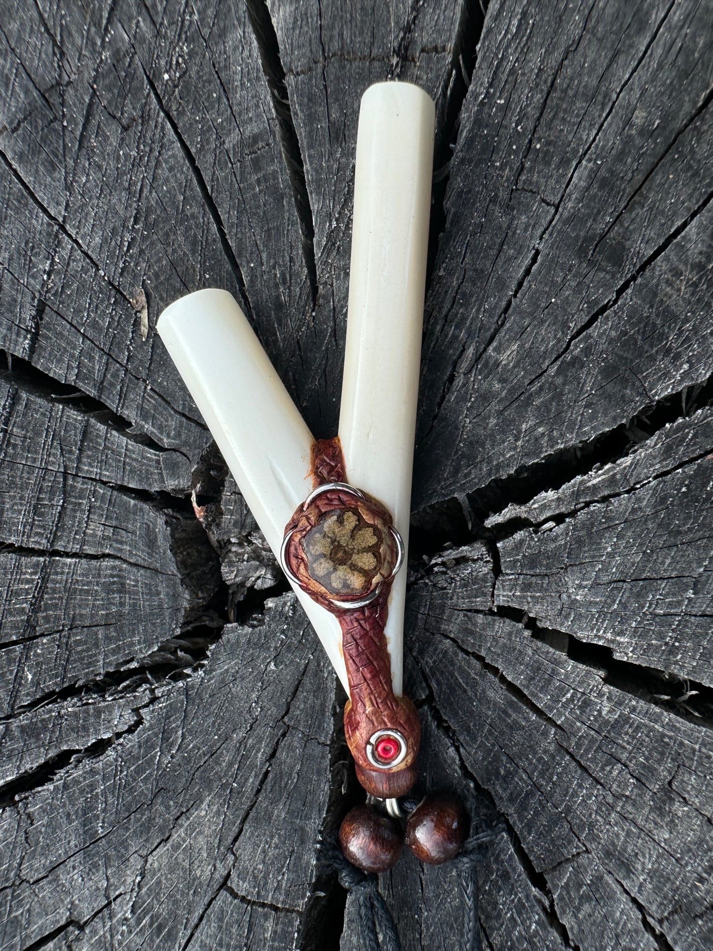 Shipibo Kuripe necklace w/ Aya & Serpentine