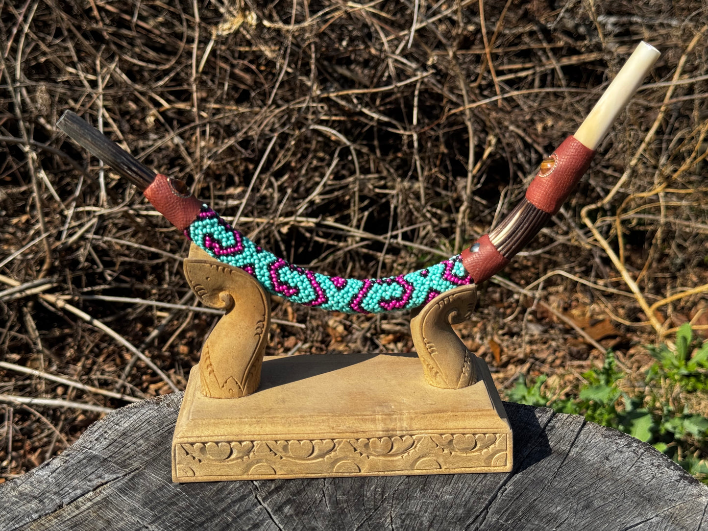 XL Shapibo Beaded Peruvian Tepi hapé applicator