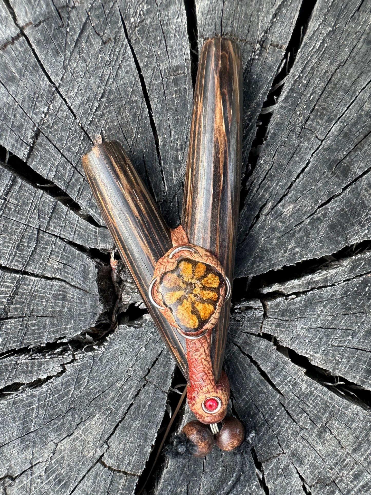 Shipibo Kuripe necklace w/ Aya & Serpentine