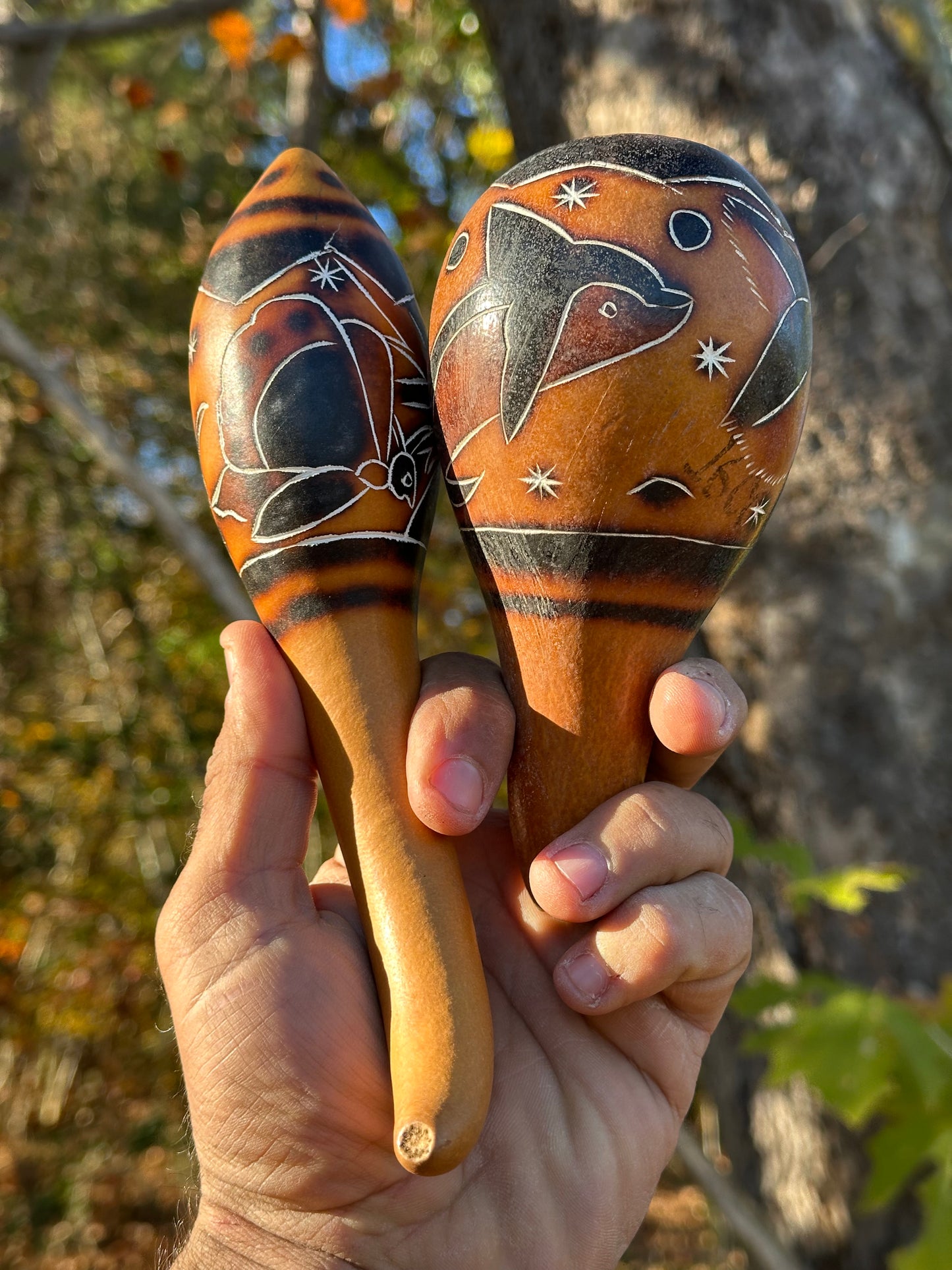 Colombian Maracas (Animal designs)