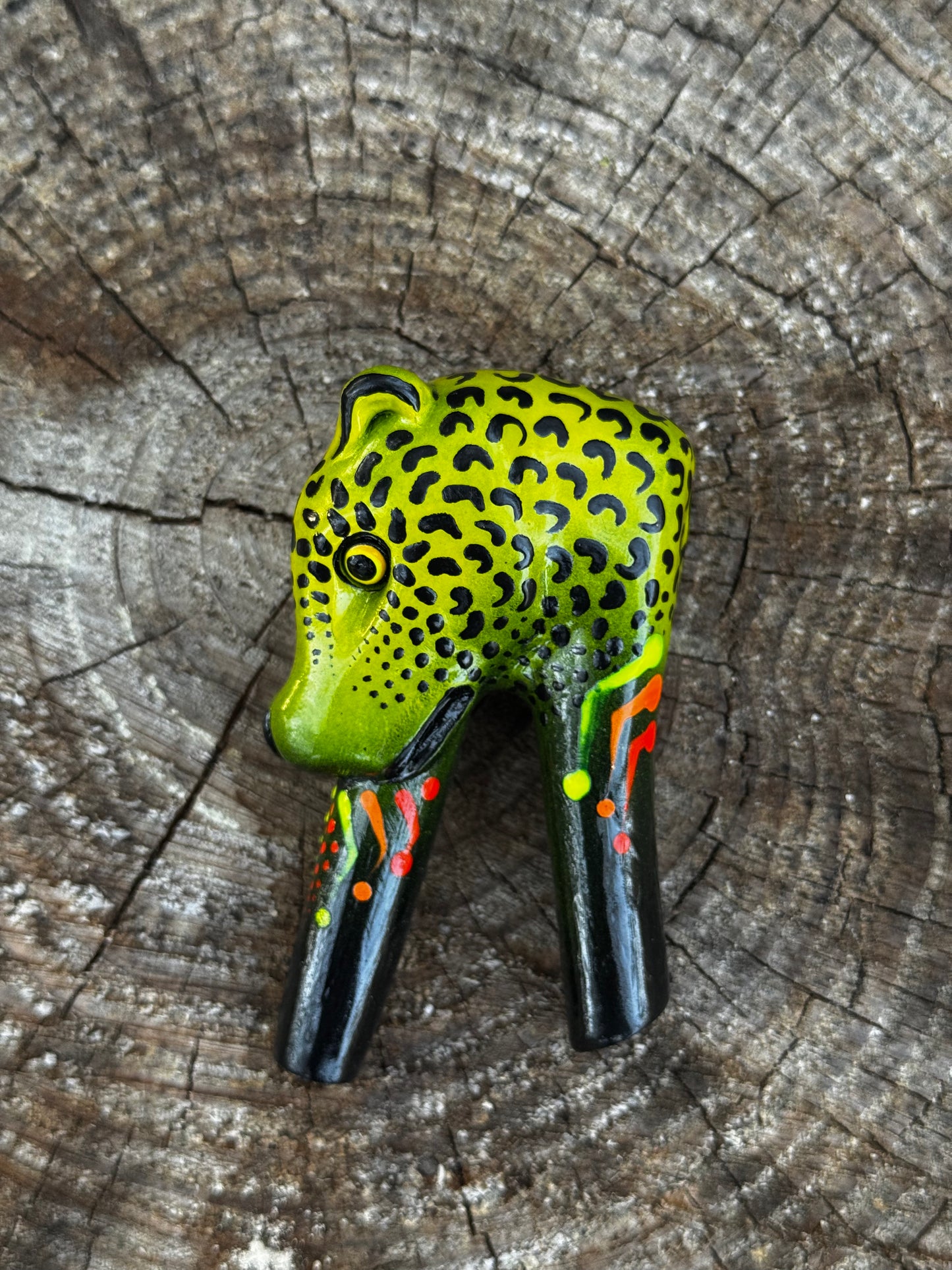 Astral Jaguar Guardian Kuripe - Psychedelic UV Reactive