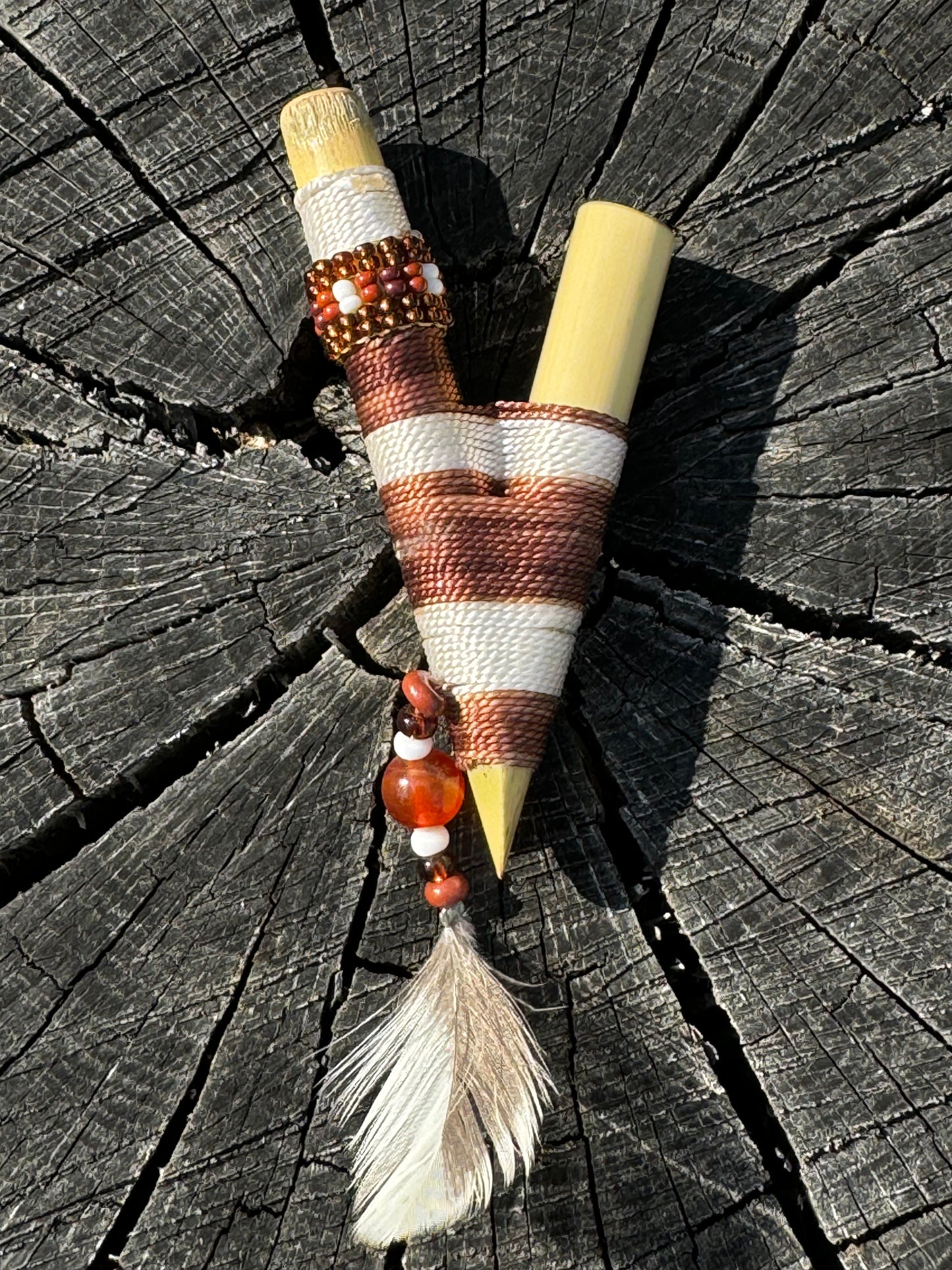 Colombian bamboo kuripes (self applicator for hapé/rapé snuff)