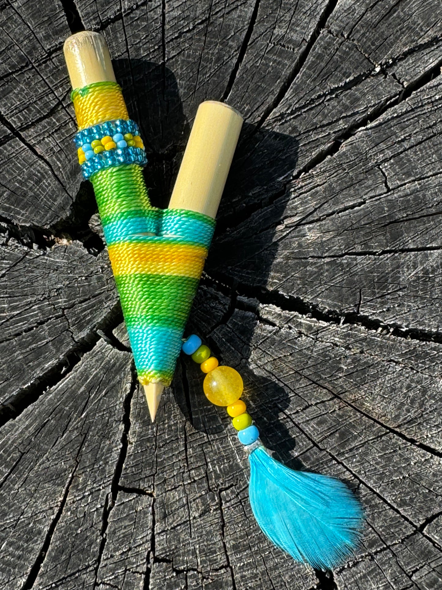 Colombian bamboo kuripes (self applicator for hapé/rapé snuff)