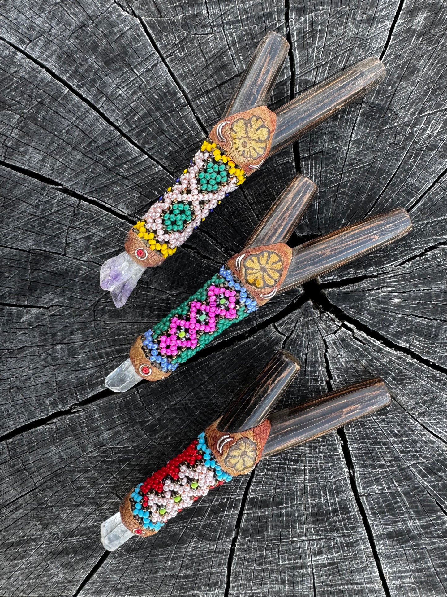 Shipibo Beaded Peruvian kuripe