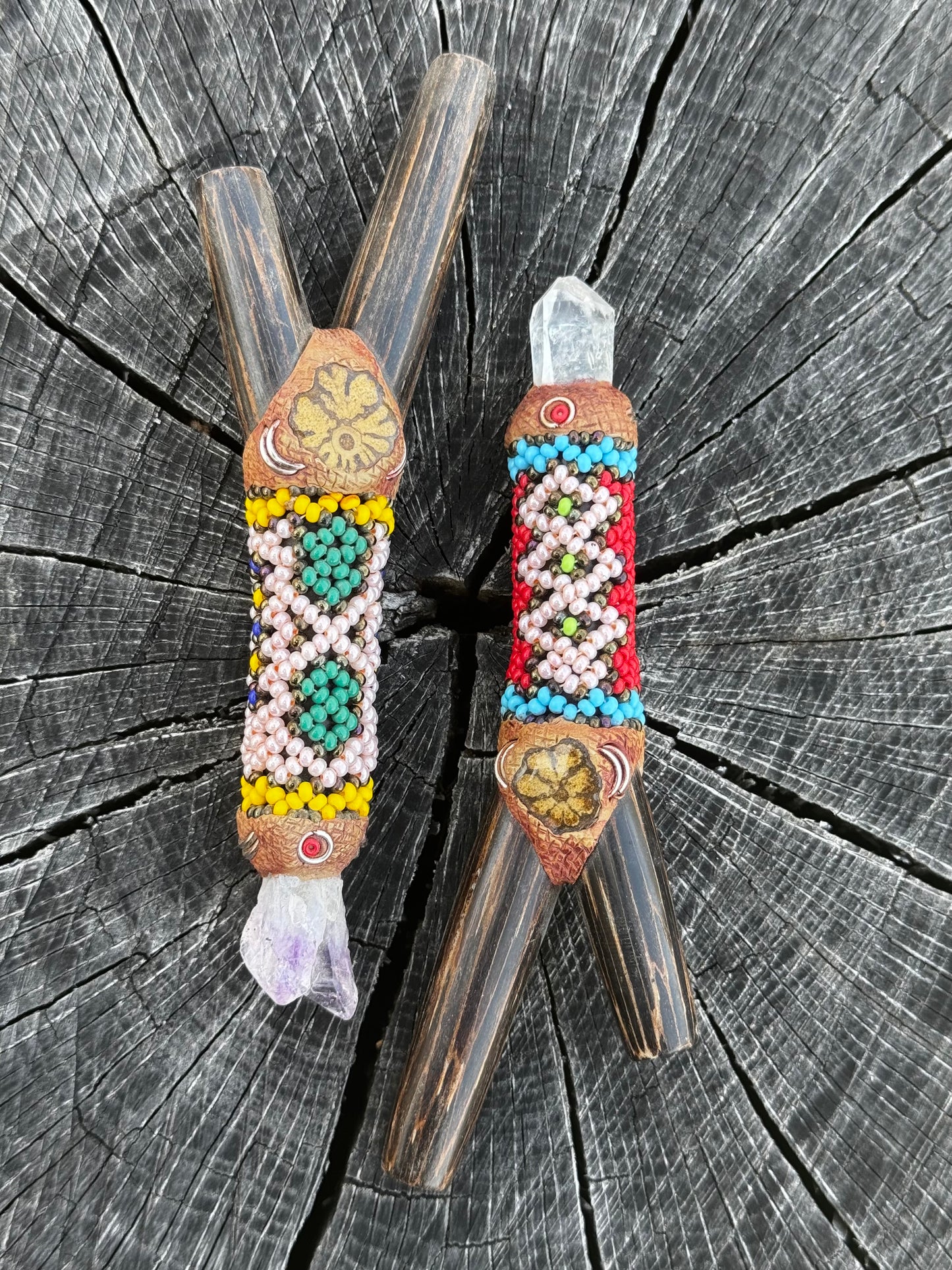 Shipibo Beaded Peruvian kuripe