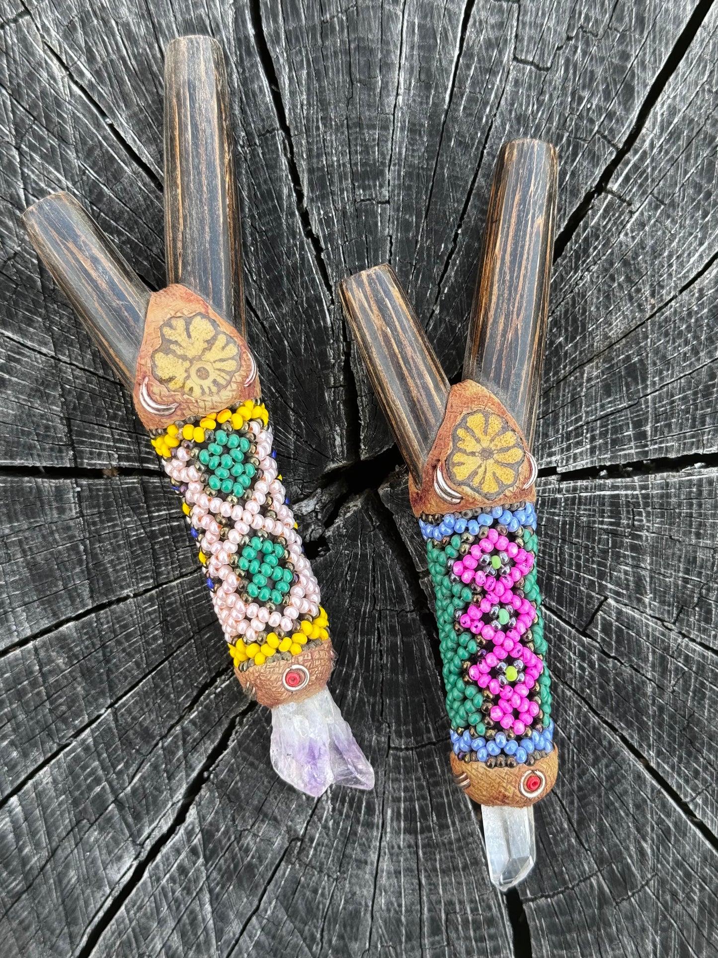 Shipibo Beaded Peruvian kuripe
