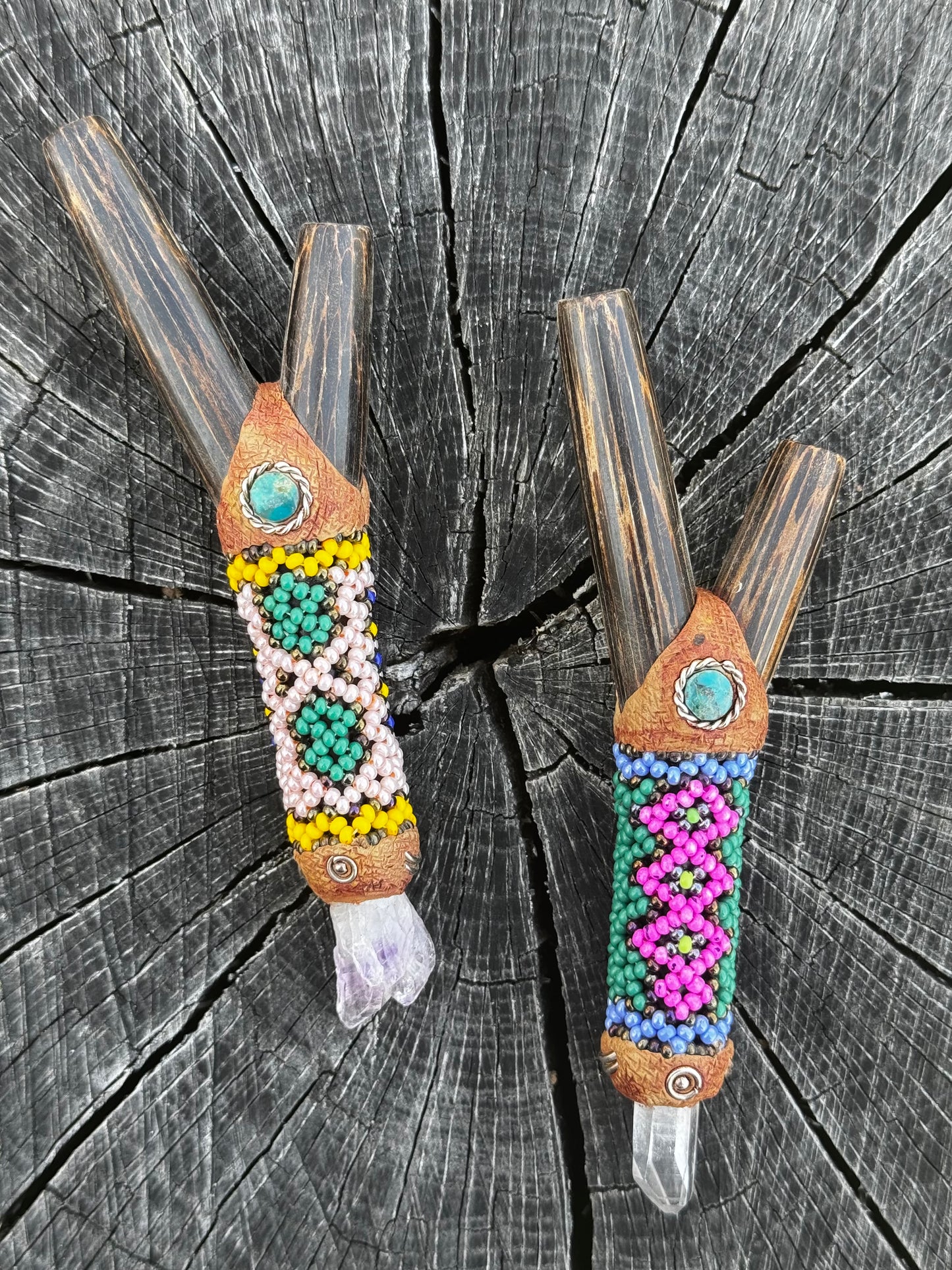 Shipibo Beaded Peruvian kuripe