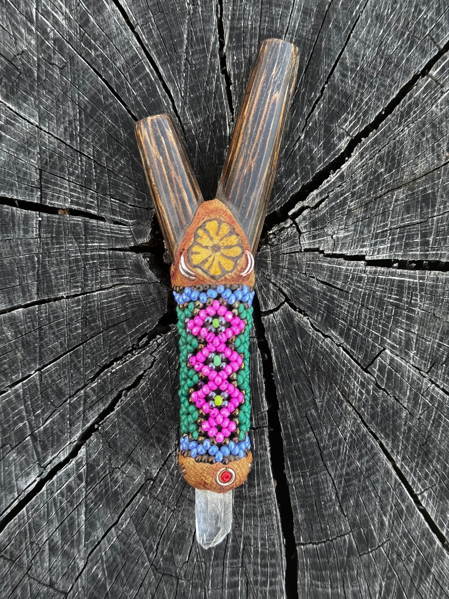 Shipibo Beaded Peruvian kuripe