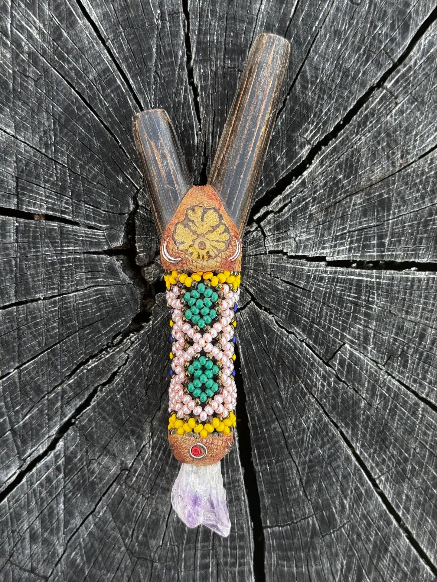 Shipibo Beaded Peruvian kuripe