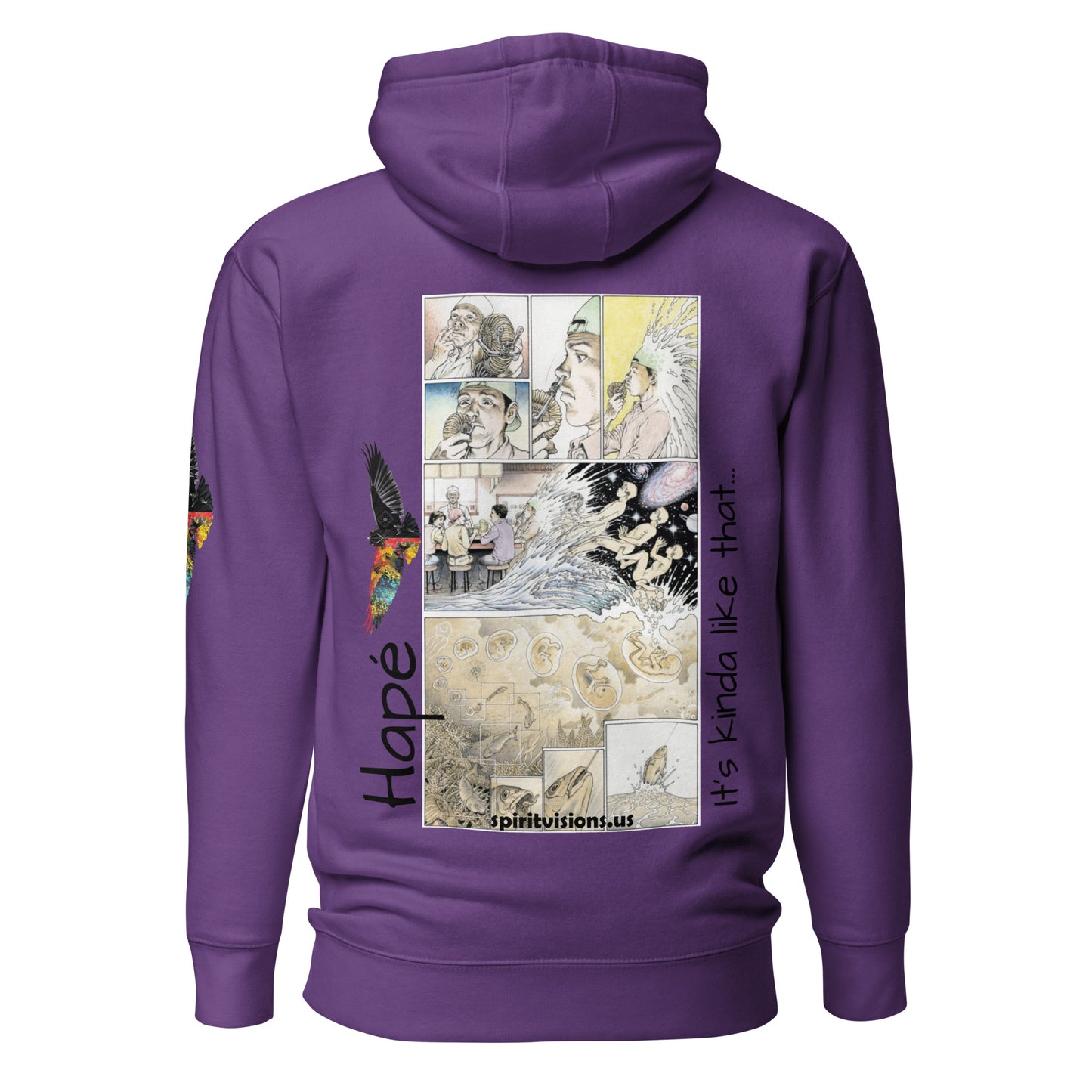 Sudadera con capucha unisex: tira cómica