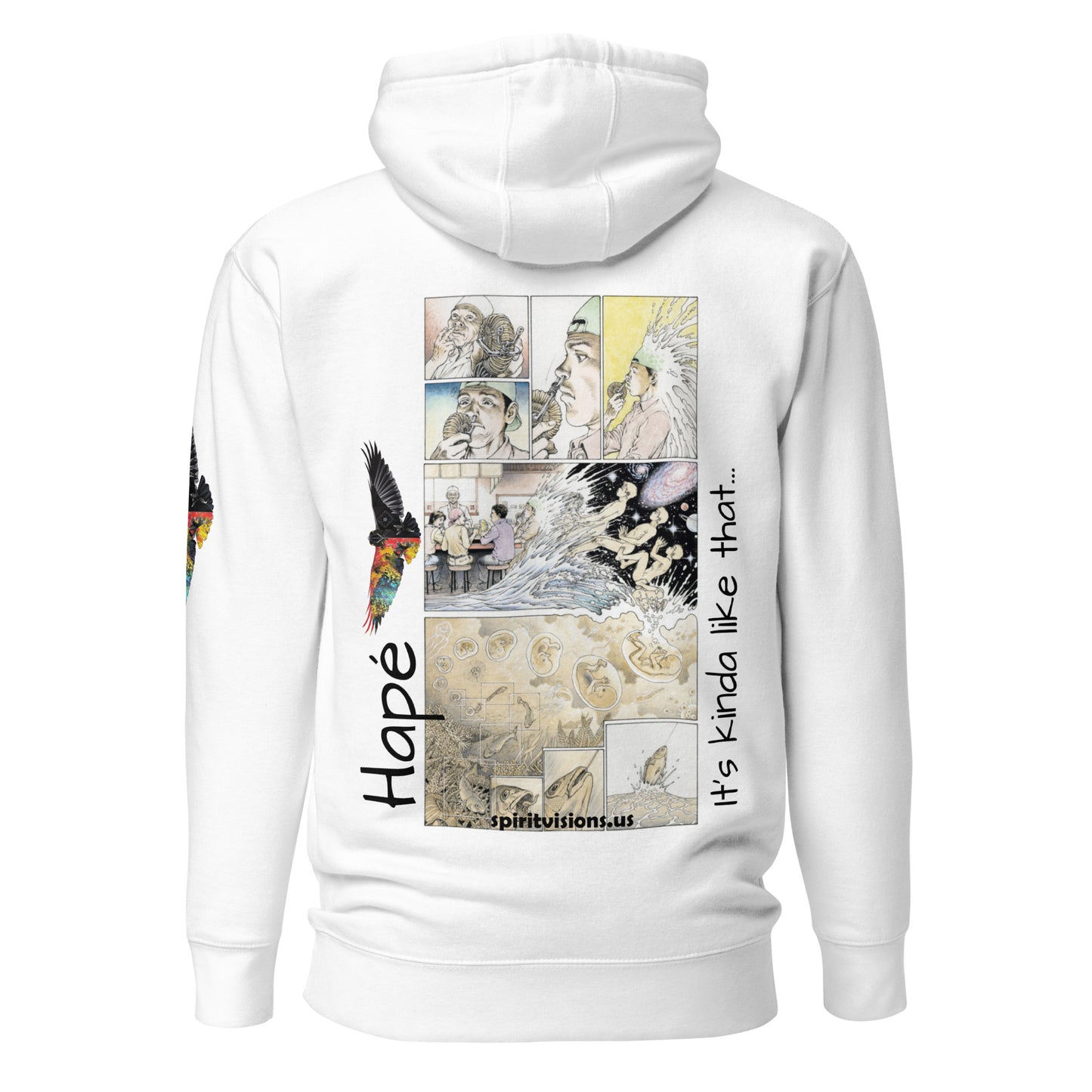 Sudadera con capucha unisex: tira cómica