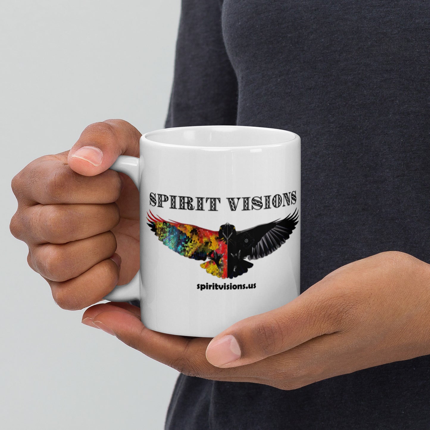 Taza blanca brillante
