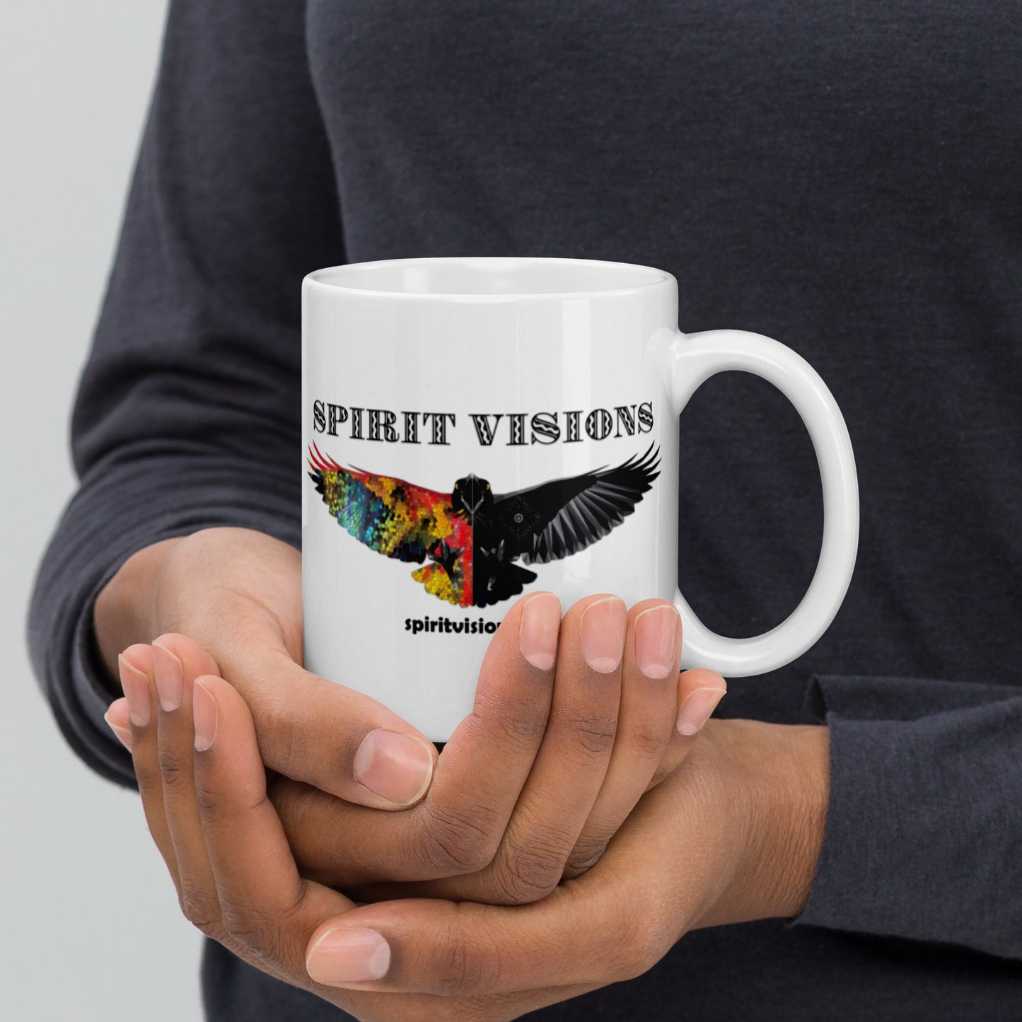 Taza blanca brillante