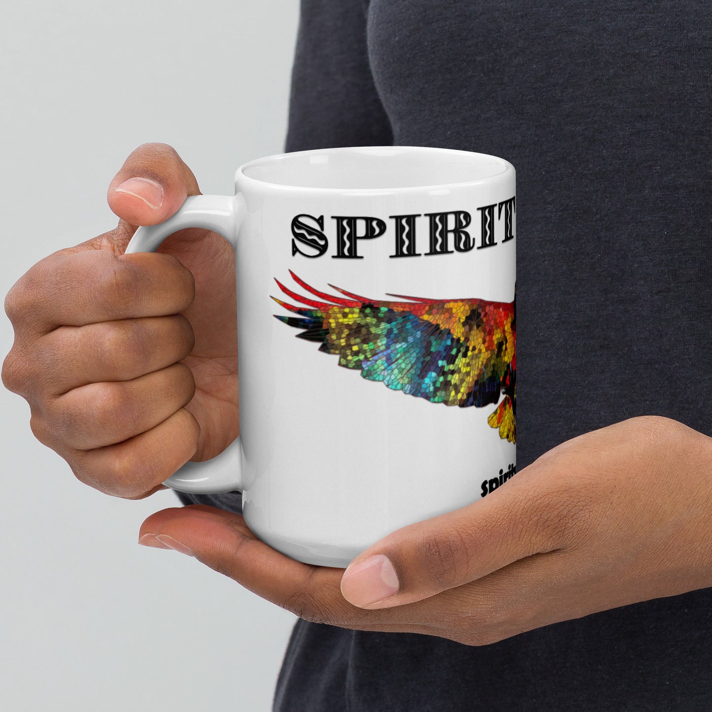 Taza blanca brillante