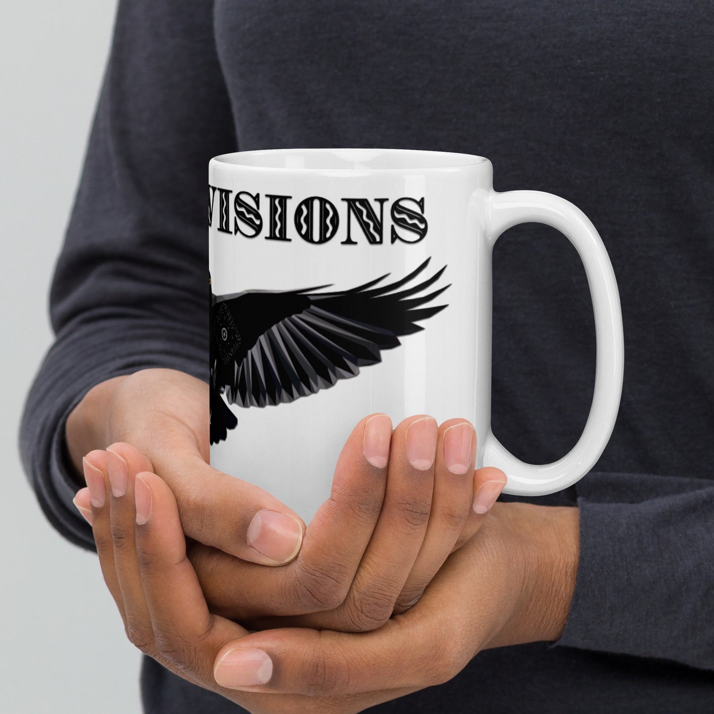 Taza blanca brillante
