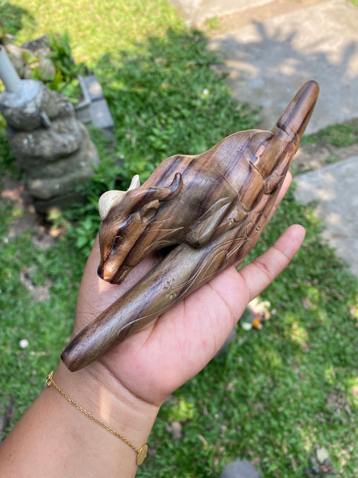 Bull Torro Tepi for Hapé Ceremony | Hand-Carved Ritual Tool