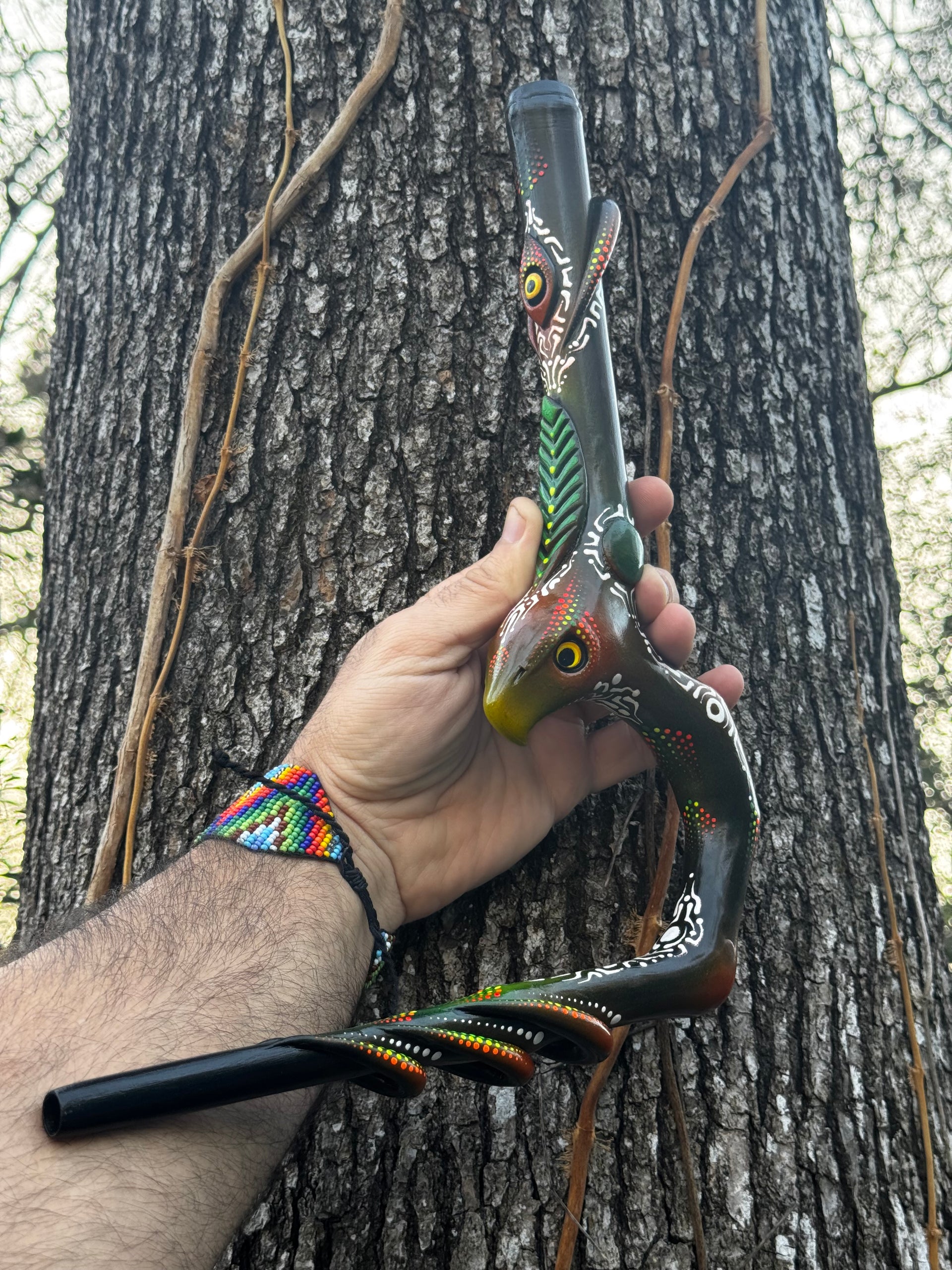 Astral Emerald Sky Sentinel Tepi - Psychedelic UV Reactive