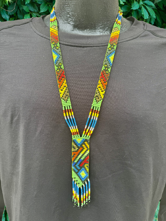 Colombian Beaded Necklaces - 1" wide