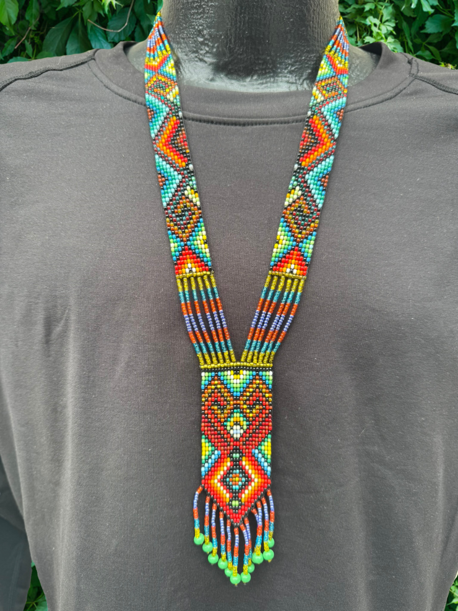Colombian Beaded Necklaces - 1.5" wide