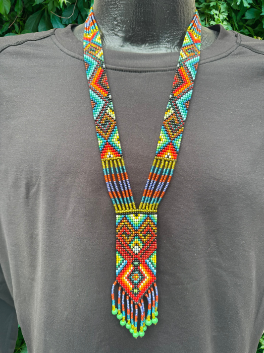 Colombian Beaded Necklaces - 1.5" wide