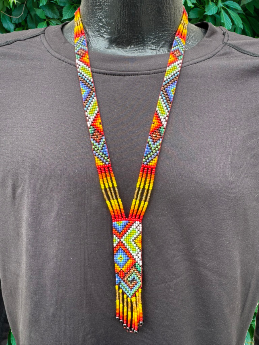 Colombian Beaded Necklaces - 1" wide