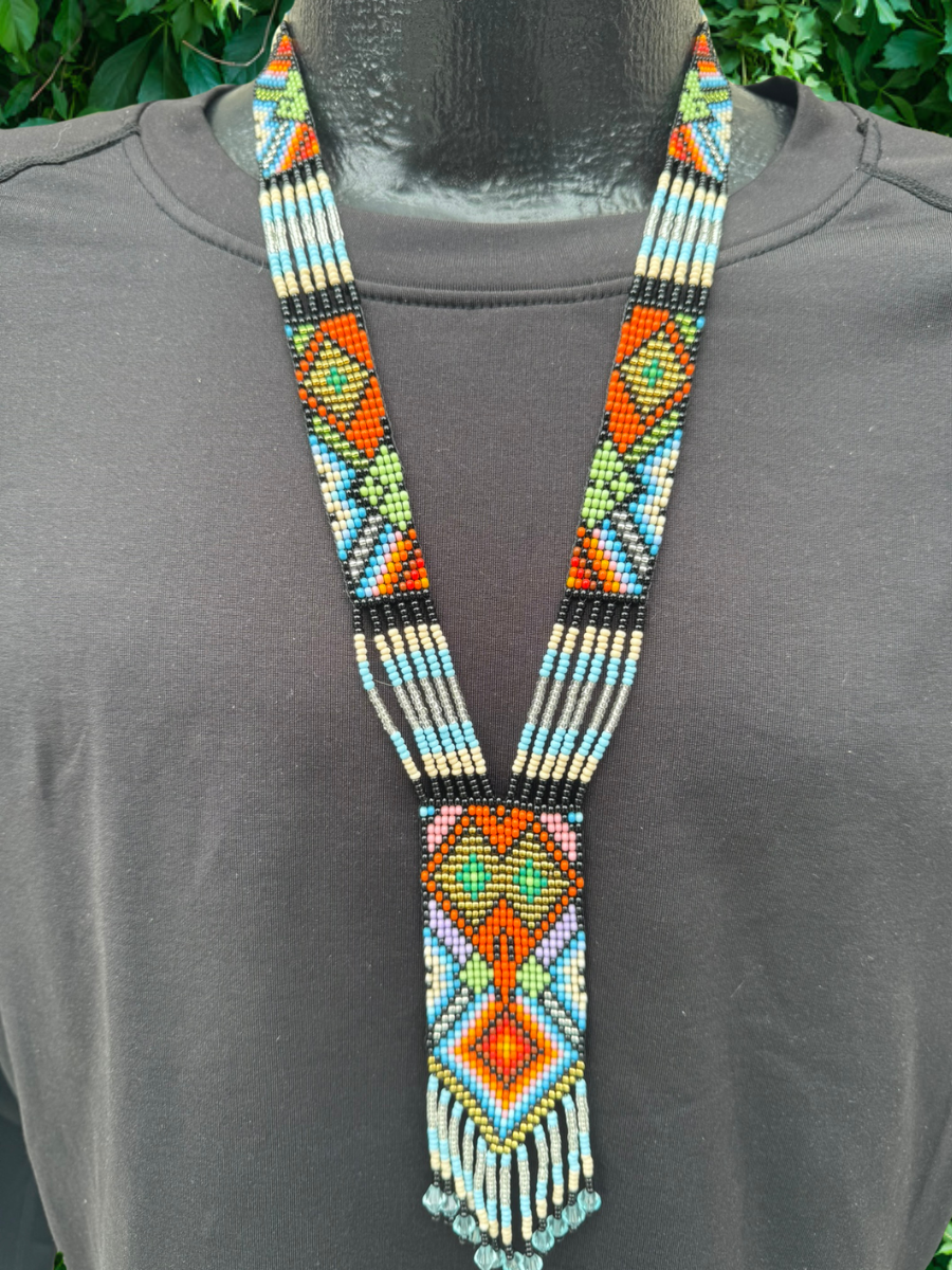 Colombian Beaded Necklaces - 1.5" wide