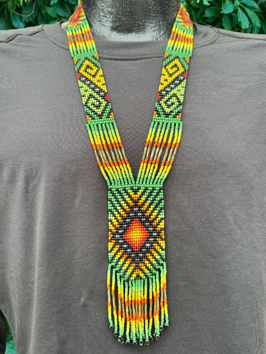 Colombian Beaded Necklaces - 2" wide
