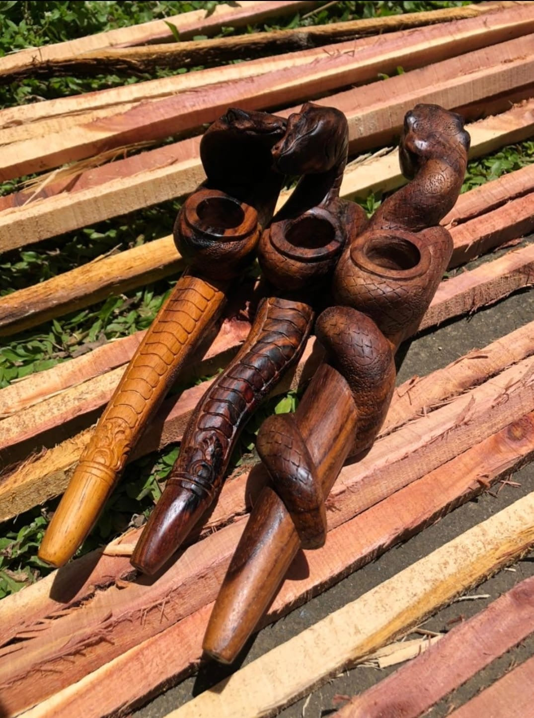 Snake Smoking Pipe