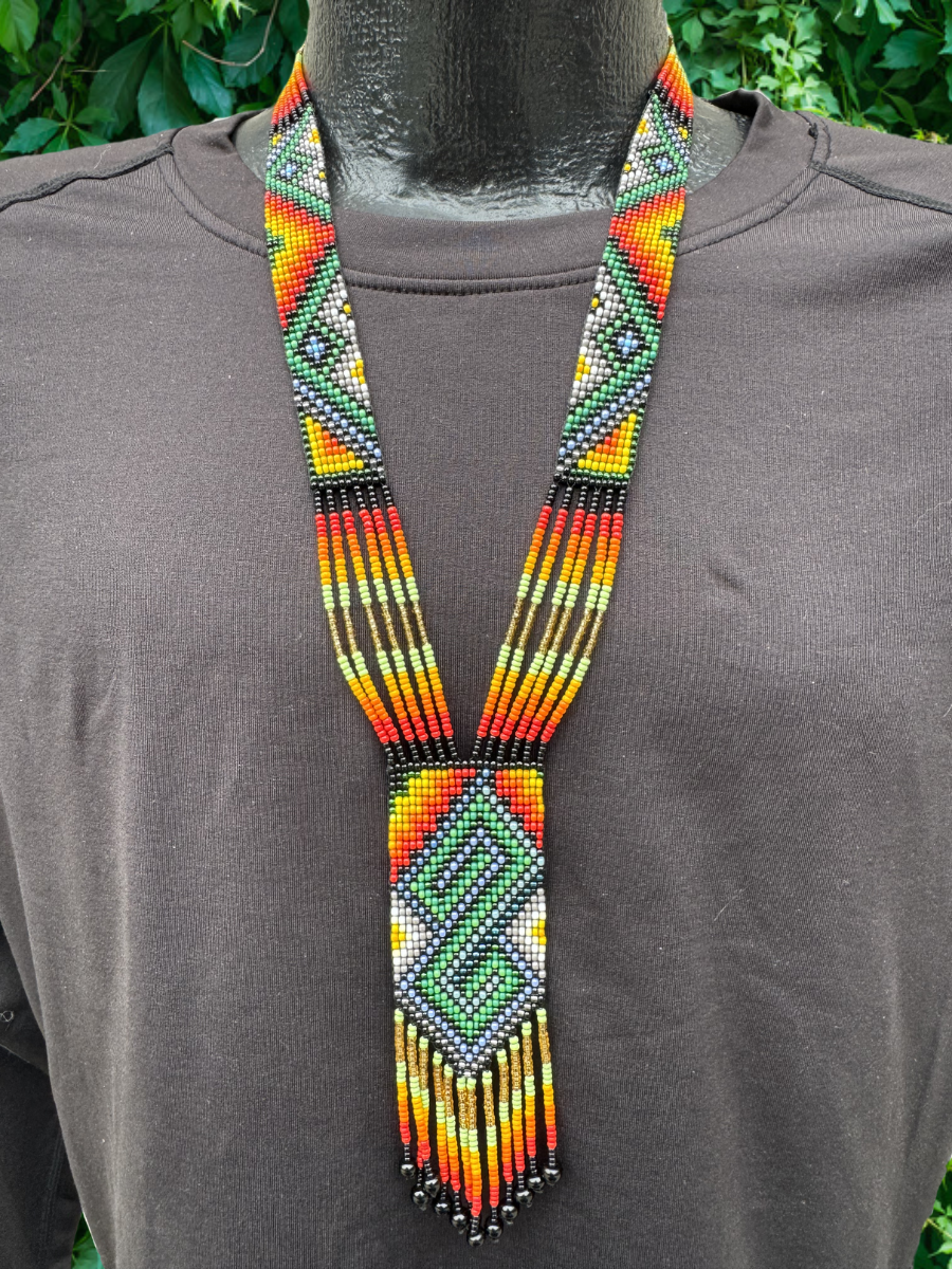 Colombian Beaded Necklaces - 1.5" wide