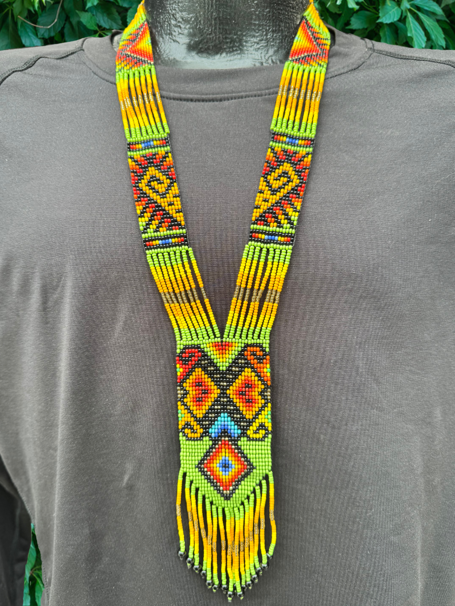 Colombian Beaded Necklaces - 2" wide