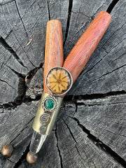Shipibo Kuripe necklace w/ Metal, Aya & Quartz