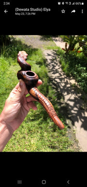 Snake Smoking Pipe