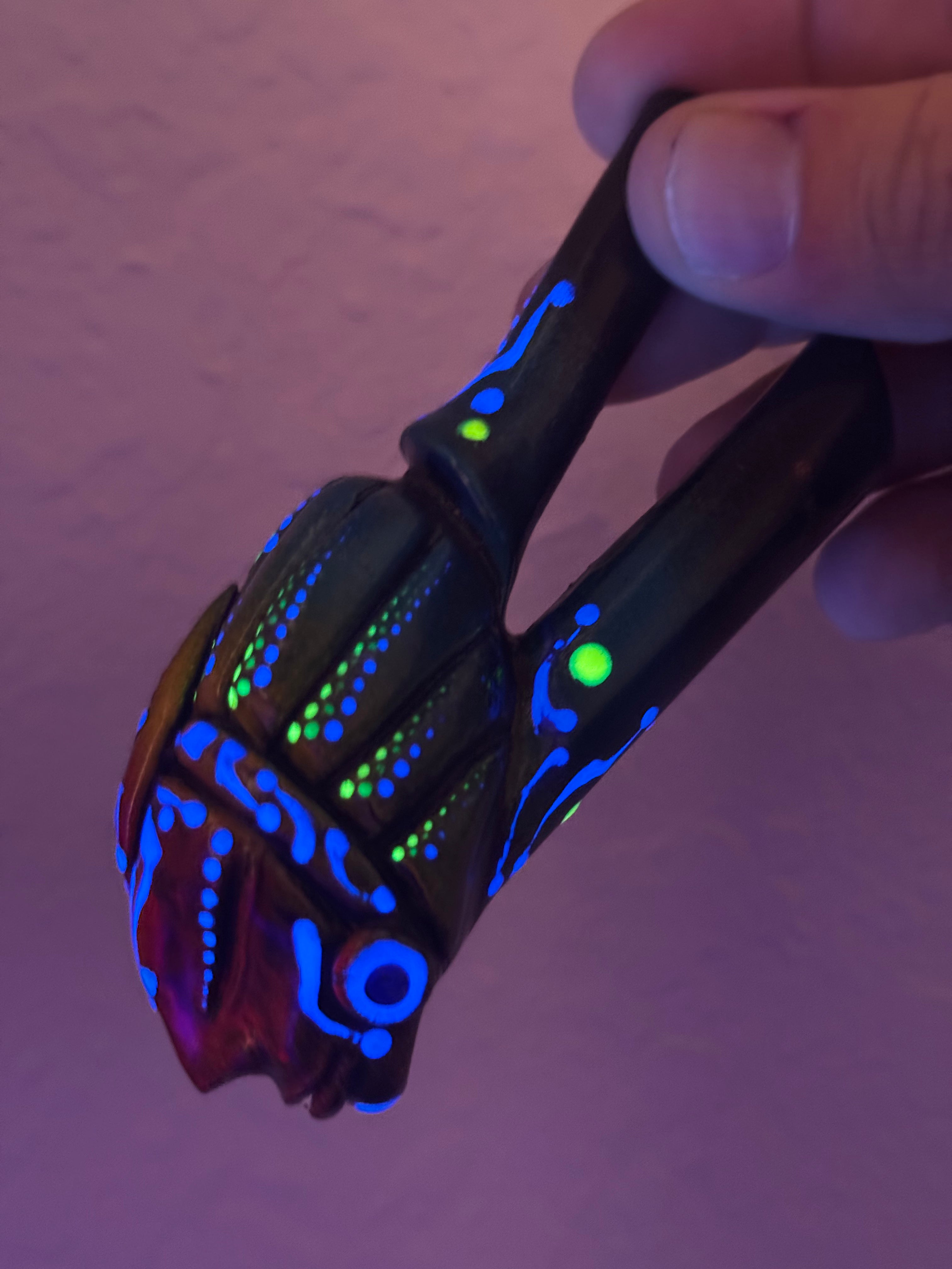 Astral Rainbow Shaman Kuripe - Psychedelic UV Reactive