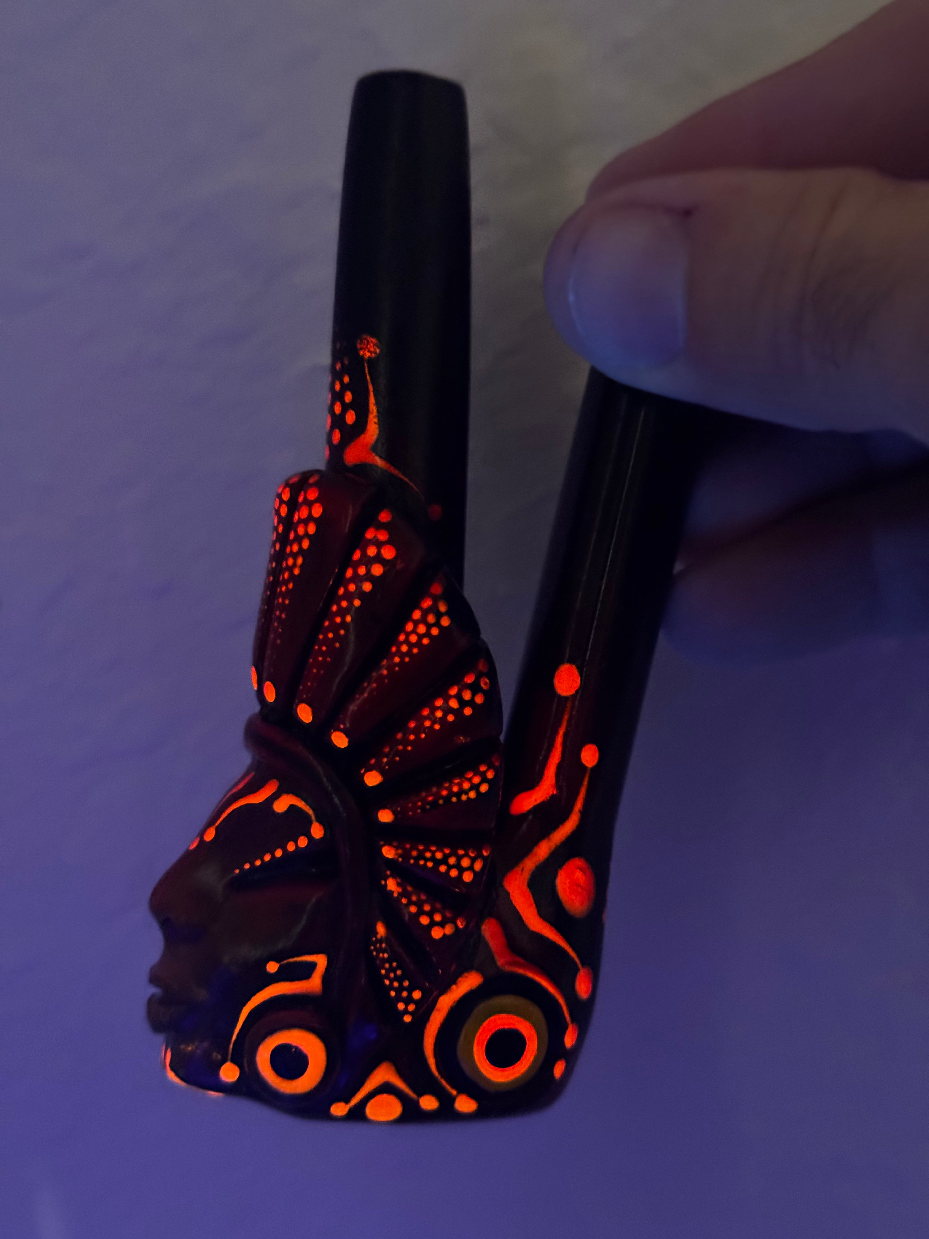 Astral Keeper of the Fire Kuripe - Psychedelic UV Reactive