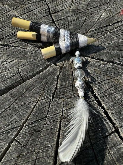 Colombian Double nostril bamboo kuripes (self applicator for hapé/rapé snuff)