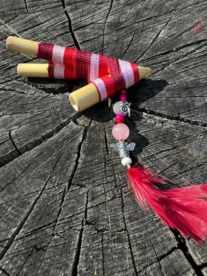 Colombian Double nostril bamboo kuripes (self applicator for hapé/rapé snuff)