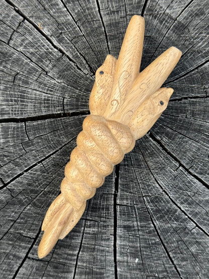 Caduceus Snake Kuripe (self applicator for hapé/rapé snuff)