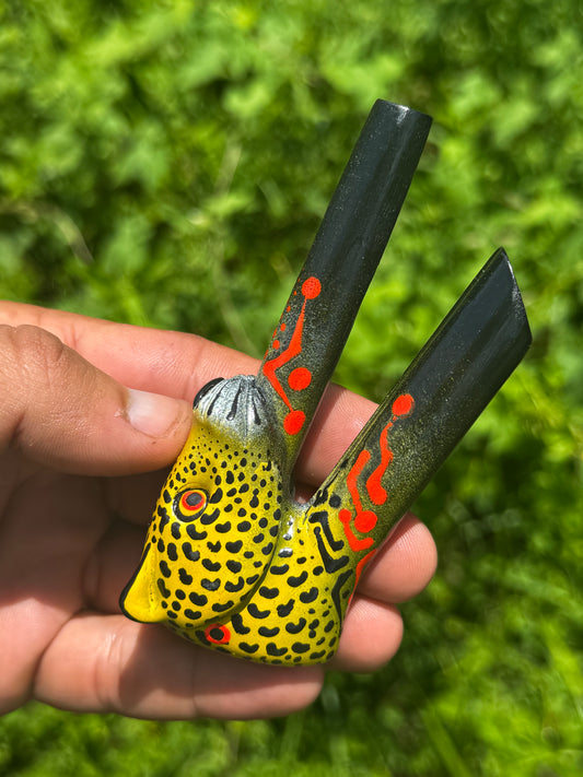 Astral Jaguar Guardian Kuripe - Psychedelic UV Reactive