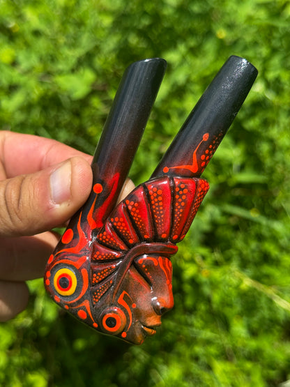 Astral Keeper of the Fire Kuripe - Psychedelic UV Reactive