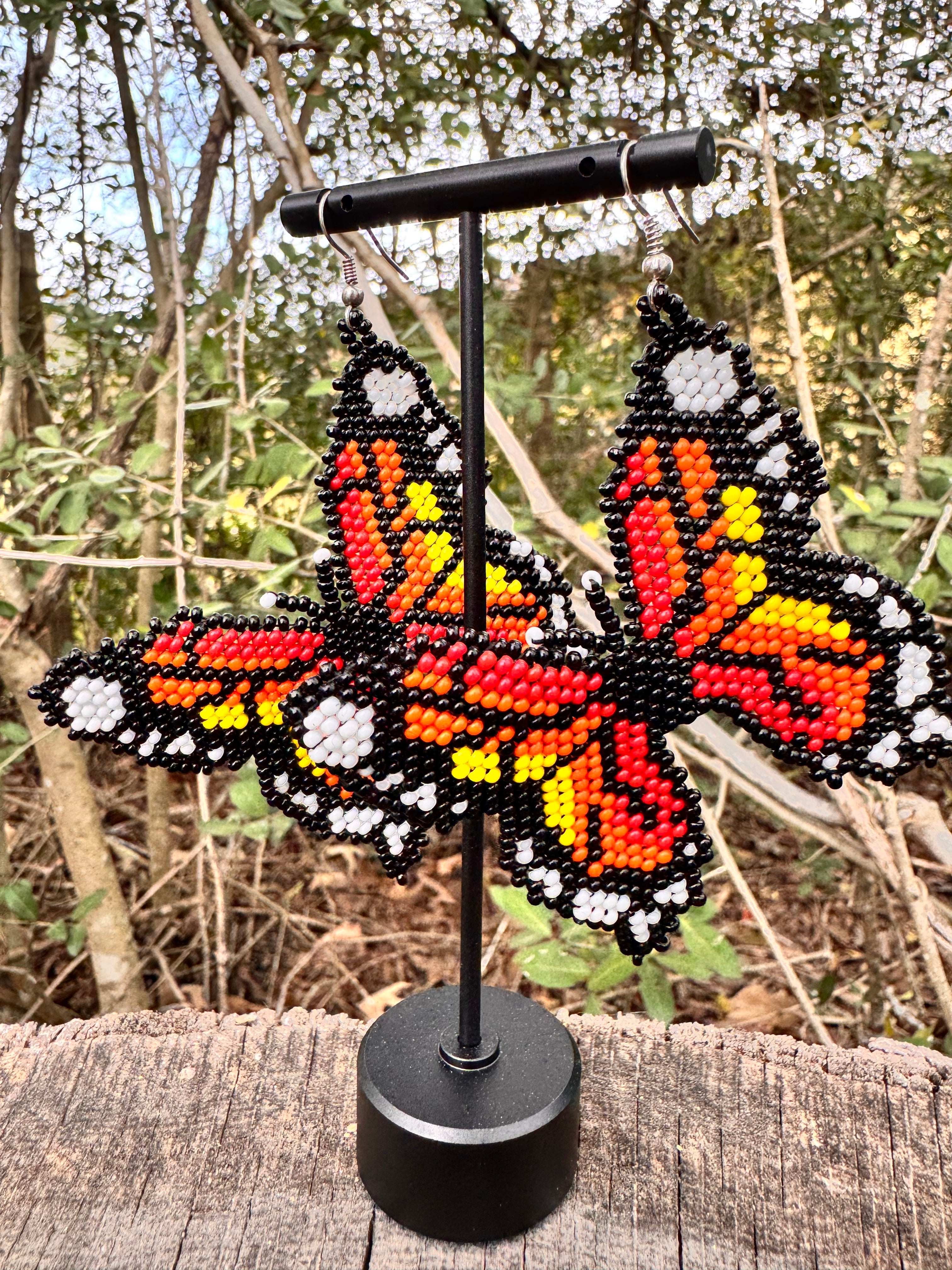 Butterflies Beaded Earrings