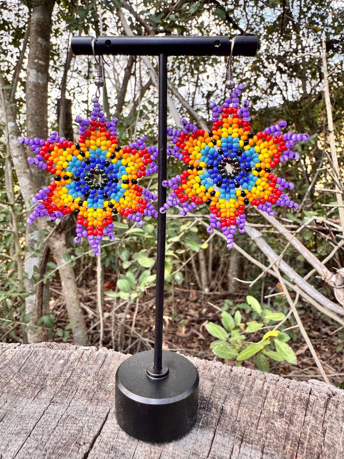 Flowers Beaded Earrings