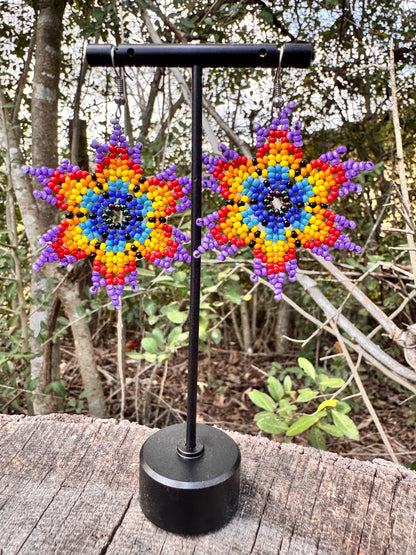 Flowers Beaded Earrings