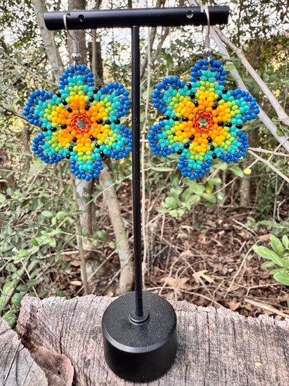 Flowers Beaded Earrings