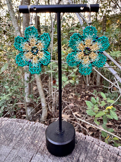 Flowers Beaded Earrings