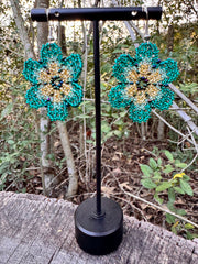 Flowers Beaded Earrings